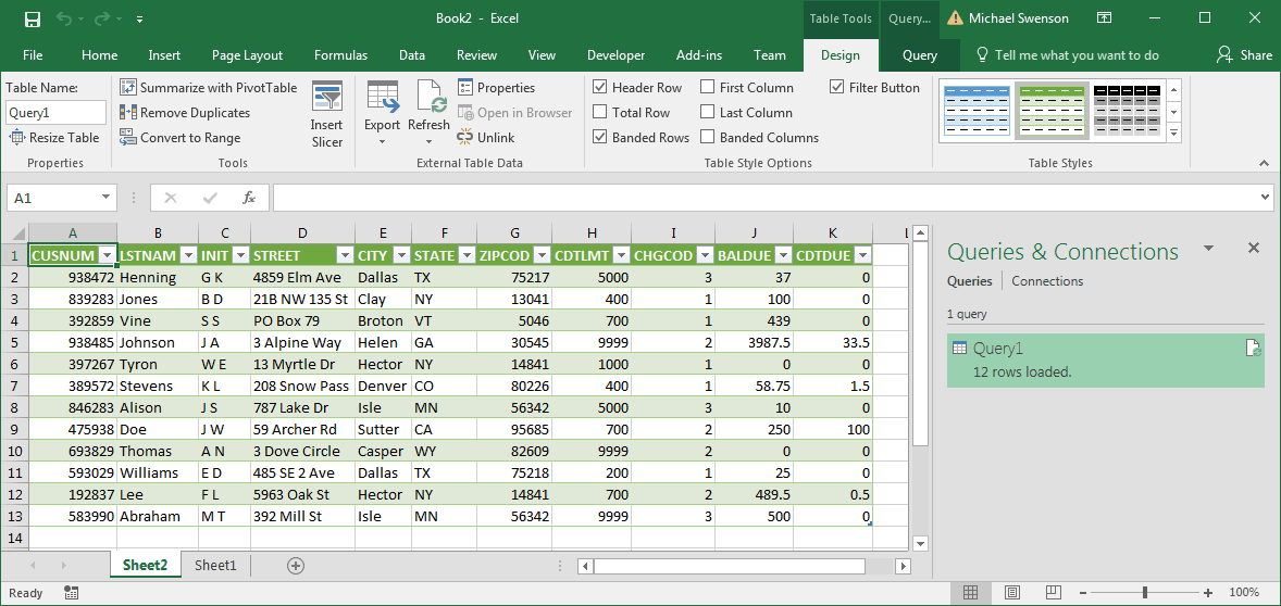 excel basis training